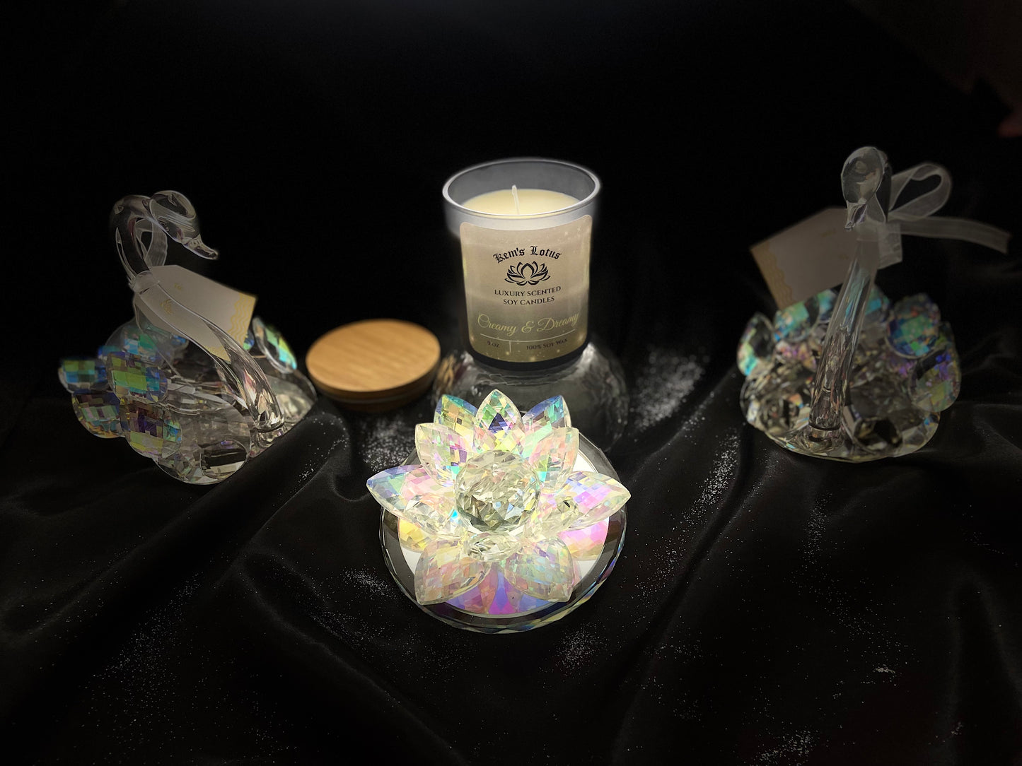 Creamy & Dreamy - Kem's Lotus vanilla scented soy candle * Valentine's Day * Housewarming * Home Decor * Gift * Mother's Day