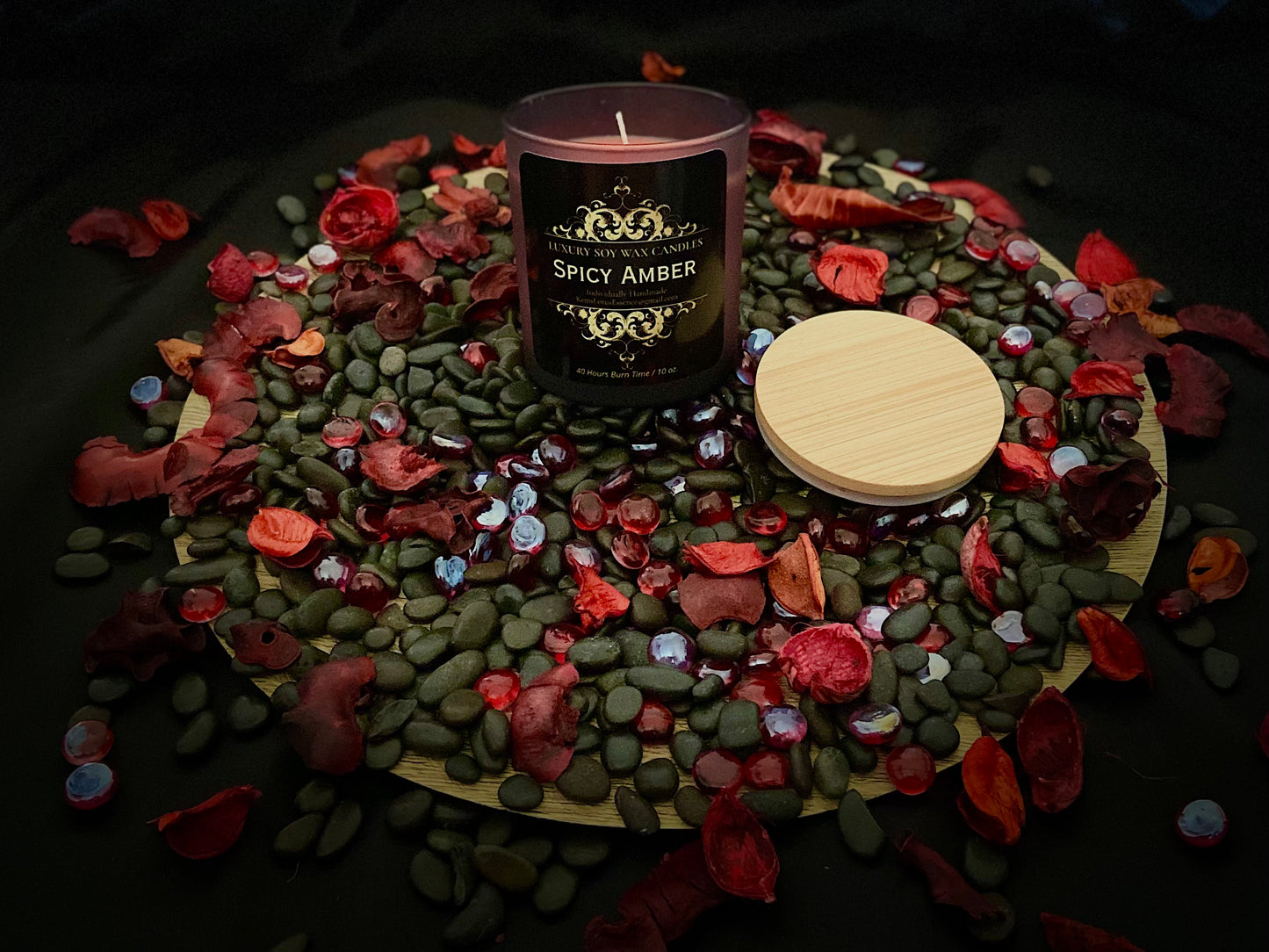 Spicy Amber - Festive and inviting fragrance oil candle * Valentine's Day * Housewarming * Home Decor * Gift * Mother's Day